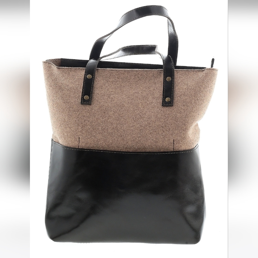EUC Felt top leather bag - Picture 2 of 4